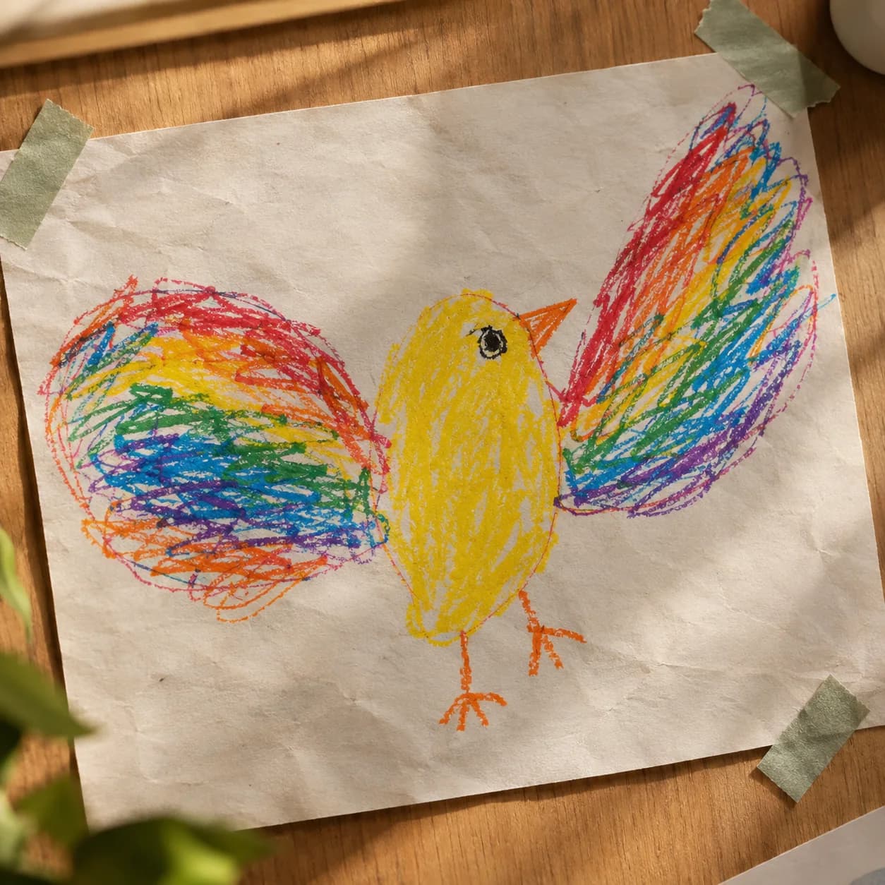 Rainbow wings, the original drawing