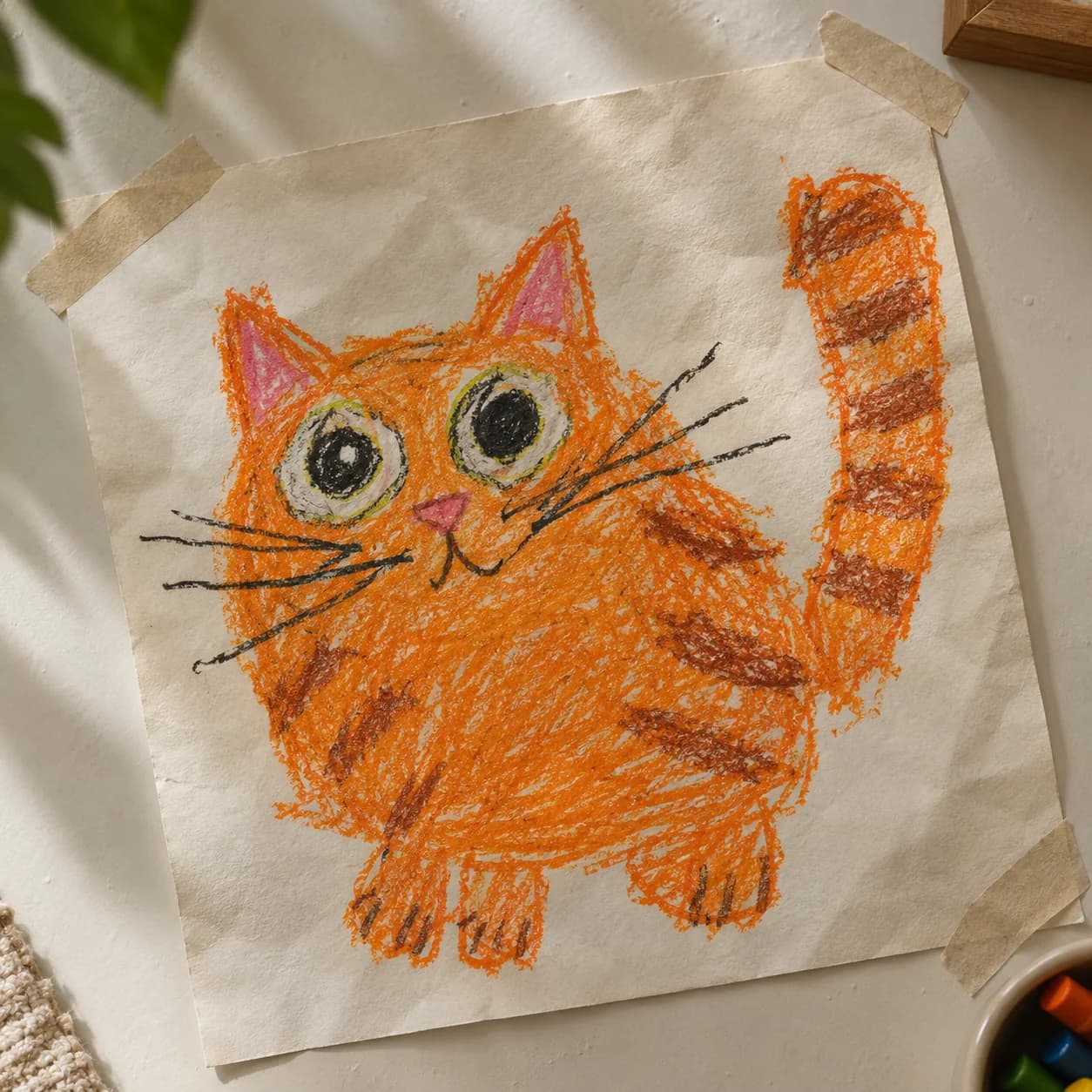 The enormous cat, the original drawing