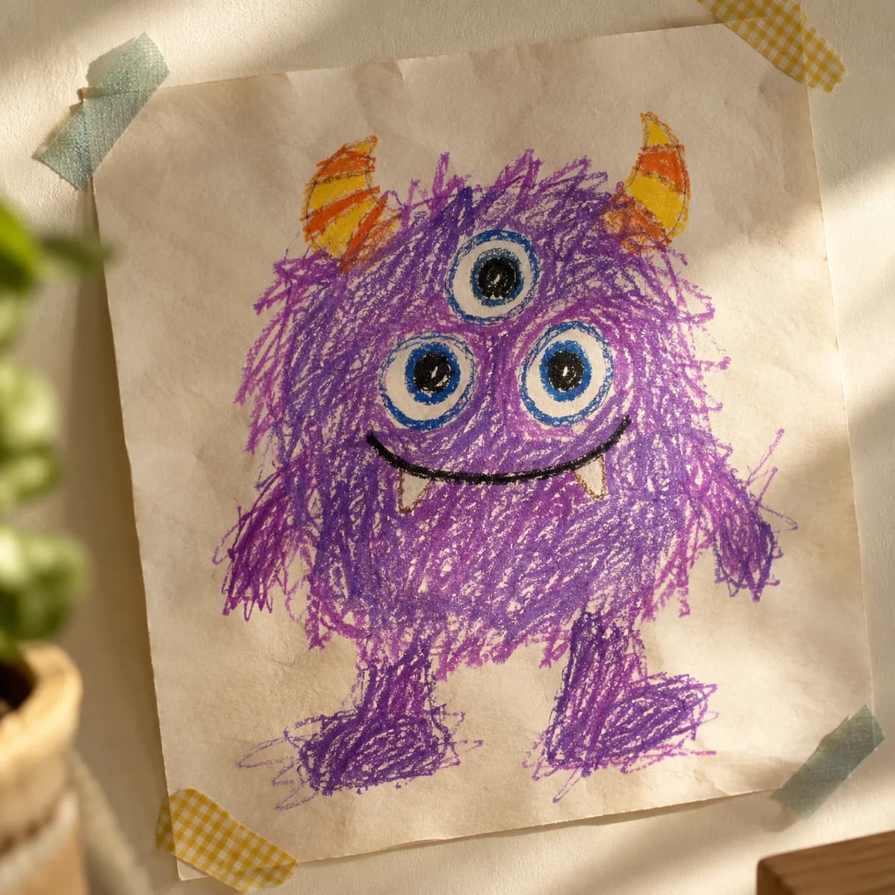 Three-eyed friend, the original drawing