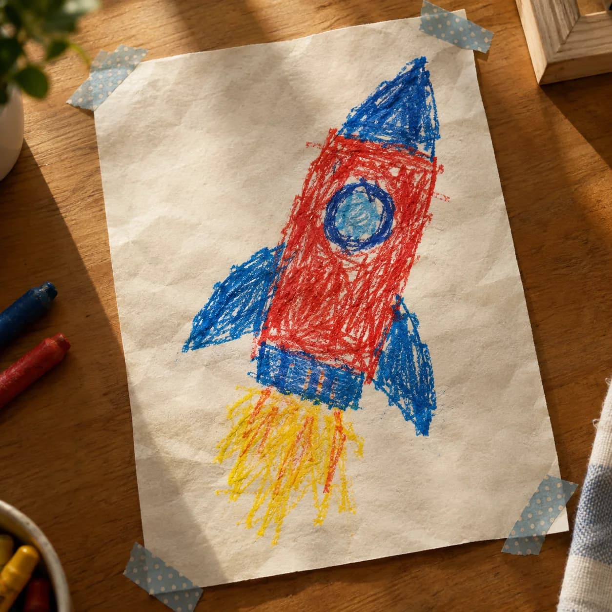 Launch day, the original drawing